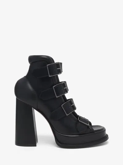 Alexander Mcqueen Leather Pumps In Black
