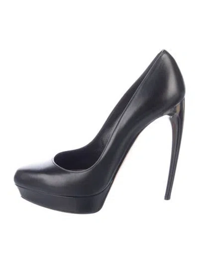 Pre-owned Alexander Mcqueen Leather Pumps In Blue