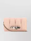 Alexander Mcqueen Leather Quilted Chain Strap Skull Clutch