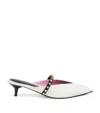 Alexander Mcqueen Leather Revel Heeled Mules 50 In Multi