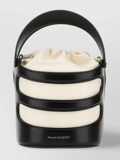 Alexander Mcqueen Rise Leather Bucket Bag In Mixed Colours
