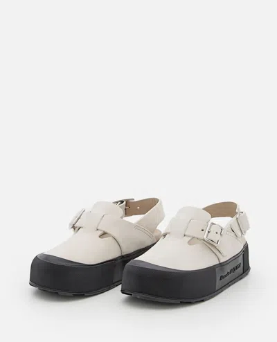 Alexander Mcqueen Leather Sandal In White