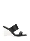 Alexander Mcqueen Women Leather Sandal In Black