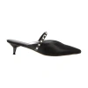 Alexander Mcqueen Nylon Revel Heeled Mules 50 In Black