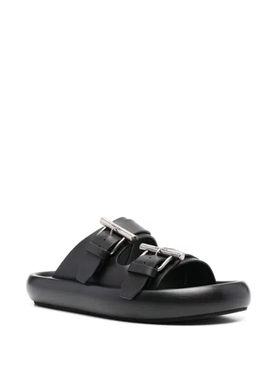 Alexander Mcqueen Leather Sandals In Multicolor