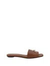 Alexander Mcqueen Mcqueen Arc Flat Slide Sandal In Brown
