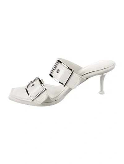 Pre-owned Alexander Mcqueen Leather Sandals In White