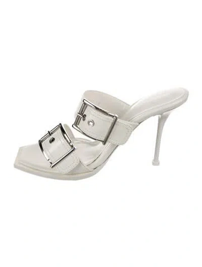 Pre-owned Alexander Mcqueen Leather Sandals In White