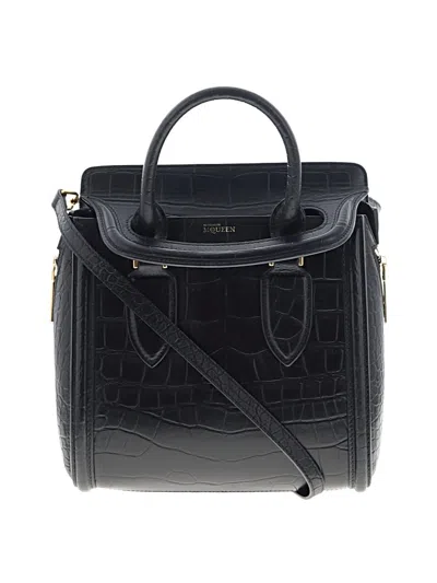 Pre-owned Alexander Mcqueen Leather Satchel In Black