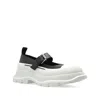 Alexander Mcqueen Leather And Rubber Lace-up Ballerinas In White