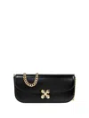 Alexander Mcqueen Women Black Healthier Small Skull Flower Crossbody Bag In Black