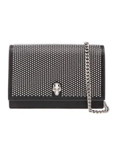 Pre-owned Alexander Mcqueen Leather Shoulder Bag In Black