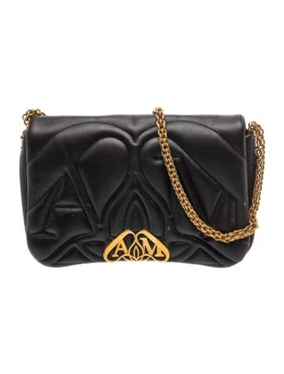 Pre-owned Alexander Mcqueen Leather Shoulder Bag In Black
