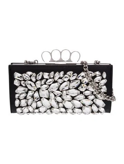 Pre-owned Alexander Mcqueen Leather Shoulder Bag In Black