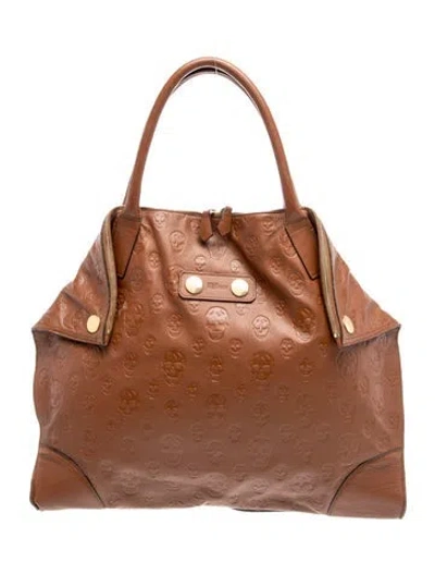 Pre-owned Alexander Mcqueen Leather Shoulder Bag In Brown