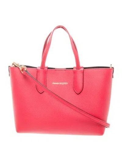 Pre-owned Alexander Mcqueen Leather Shoulder Bag In Red