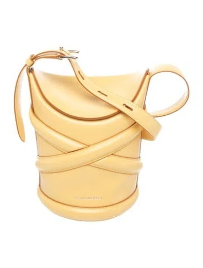 Pre-owned Alexander Mcqueen Leather Shoulder Bag In Yellow