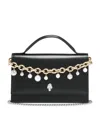 Alexander Mcqueen Leather Skull Top-handle Bag In Black