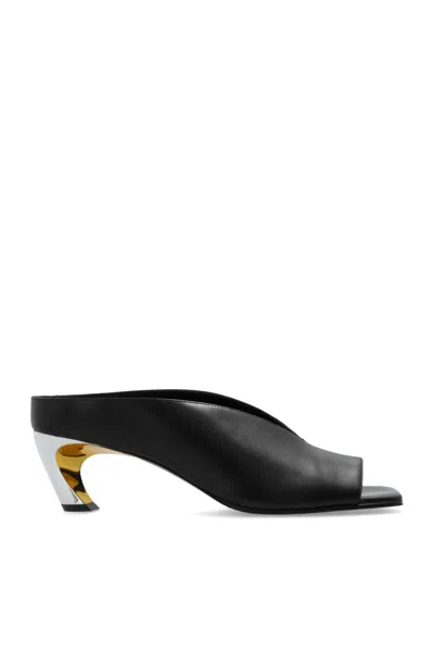 ALEXANDER MCQUEEN LEATHER SLIDES