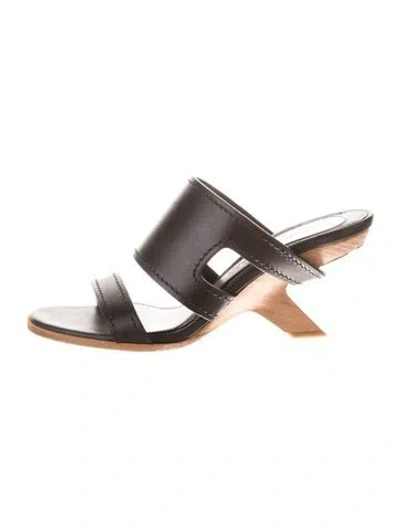 Pre-owned Alexander Mcqueen Leather Slides In Multi