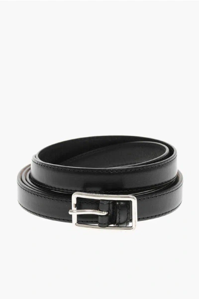 Alexander Mcqueen Leather Slim Blet 20mm Grösse 85