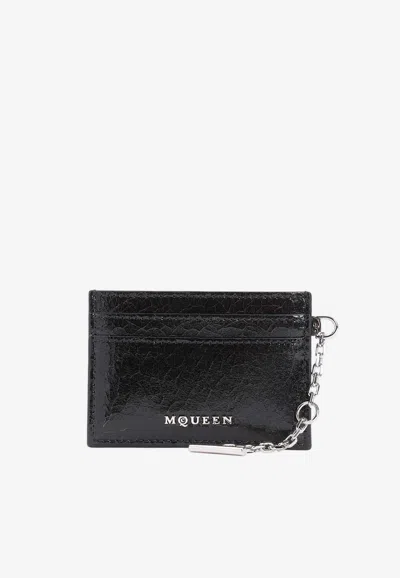 ALEXANDER MCQUEEN SLING LEATHER CARDHOLDER