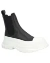 Alexander Mcqueen Black Tread Slick Chelsea Boots In Black