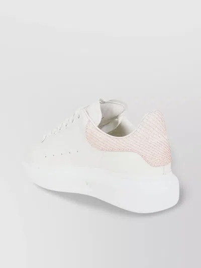 Alexander Mcqueen Leather Sneaker S.gomm In White Powder Pink