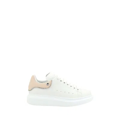 Alexander Mcqueen Logo-print Leather Sneakers In White