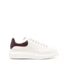Alexander Mcqueen White Low-top Sneakers With Chunky Sole And Brown Contrasting Heel Tab In Leather Man In White