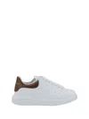 Alexander Mcqueen White Low-top Sneakers With Chunky Sole And Contrasting Heel Tab In Leather Man In Brown