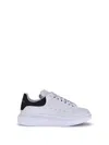 Alexander Mcqueen White And Black Low-top Sneakers With Chunky Sole And Contrasting Heel Tab In Leather Man In White