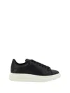 Alexander Mcqueen Mcqueen Grainy Leather Oversize Sneaker In Black