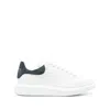 Alexander Mcqueen Men White And Black Low-top Sneakers With Chunky Sole And Contrasting Heel Tab In  In Black