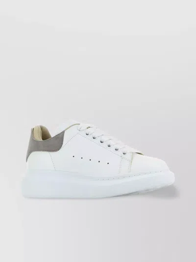 ALEXANDER MCQUEEN LEATHER SNEAKERS HEEL SUEDE