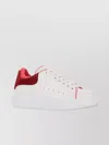 Alexander Mcqueen Leather Sneakers Heel Suede In White