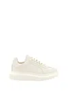 Alexander Mcqueen White Sneakers With Logo Patch On The Tongue And Embossed Logo On The Heel In Leather Woman In Off White