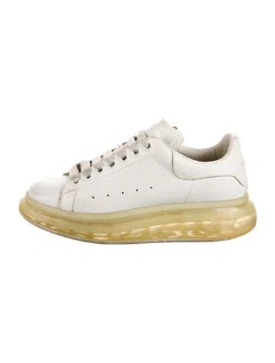 Pre-owned Alexander Mcqueen Leather Sneakers In White