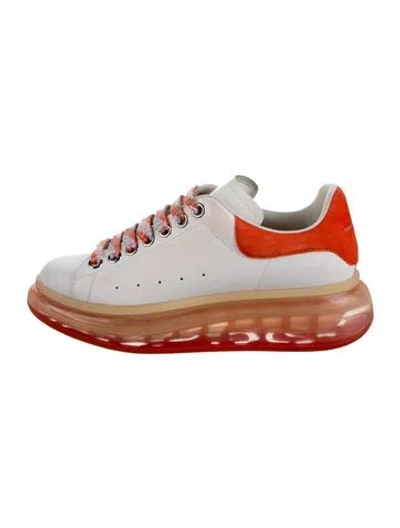 Pre-owned Alexander Mcqueen Leather Sneakers In White