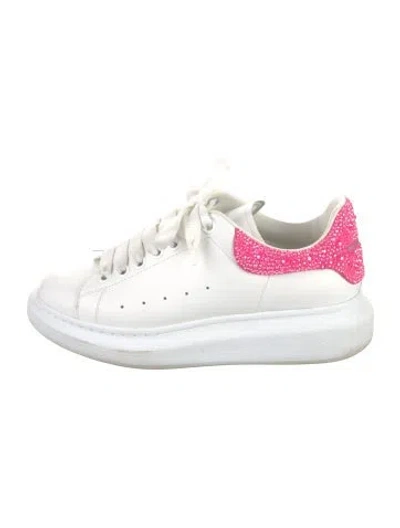 Pre-owned Alexander Mcqueen Leather Sneakers In White