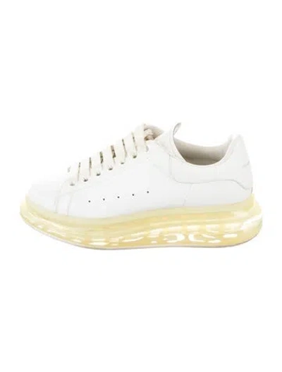 Pre-owned Alexander Mcqueen Leather Sneakers In White