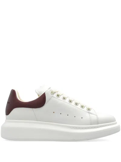 Alexander Mcqueen Leather Sneakers In Beige