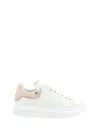 Alexander Mcqueen Oversized Leather Sneakers In White/oat/silver