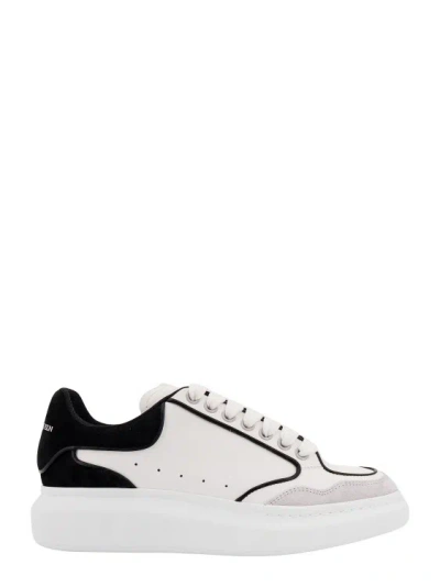Alexander Mcqueen Leather Sneakers With Contrasting Profiles In White