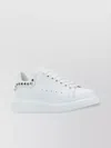 Alexander Mcqueen Leather Sneakers With Platform Sole And Stud Embellishments In White