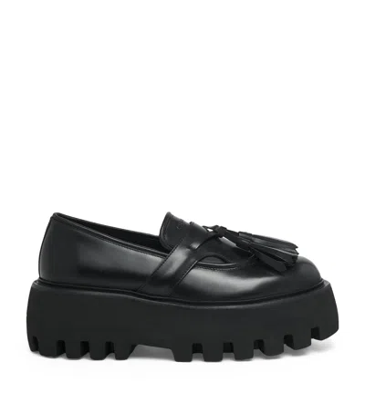 Alexander Mcqueen Leather Sofa Loafers In Multi