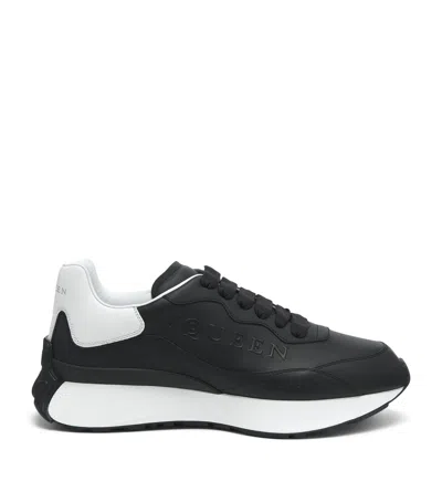 ALEXANDER MCQUEEN LEATHER SPRINT SNEAKERS