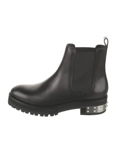 Pre-owned Alexander Mcqueen Leather Studded Accents Chelsea Boots W/ Tags In Black