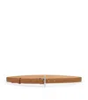 Alexander Mcqueen Leather T-bar Belt In Brown