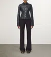 Alexander Mcqueen Leather Tailored Shirt In Black